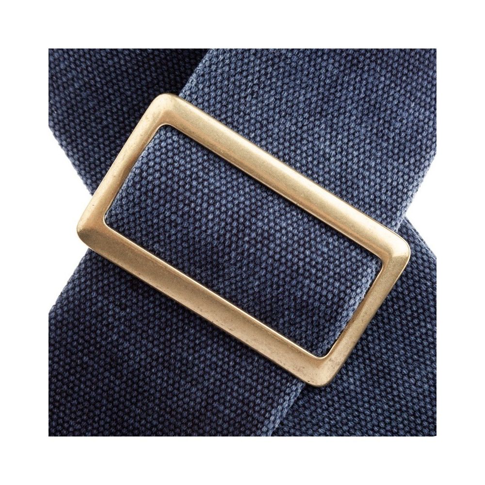 Magrabo Stripe Sc Cotton Washed Blue 8 Cm Terminali Core Black, Recta Brass Buckle Premium Guitar Strap