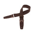 Magrabo Stripe Sc Entry Brown 5 Cm Terminals Dark Brown - Aged Brass Buckle Premium Guitar Strap