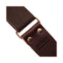 Magrabo Stripe Sc Entry Brown 5 Cm Terminals Dark Brown - Aged Brass Buckle Premium Guitar Strap