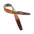 Magrabo Stripe Sc Retrò Rainbow 5 Cm Terminals Brown, Aged Brass Buckle Premium Guitar Strap