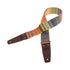 Magrabo Stripe Sc Retrò Rainbow 5 Cm Terminals Brown, Aged Brass Buckle Premium Guitar Strap
