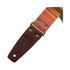 Magrabo Stripe Sc Retrò Rainbow 5 Cm Terminals Brown, Aged Brass Buckle Premium Guitar Strap