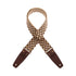 Magrabo Stripe Sc Retrò Chess 5 Cm Terminals Brown, Aged Brass Buckle Premium Guitar Strap