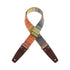 Magrabo Stripe Sc Retrò Rainbow 5 Cm Terminals Brown, Aged Brass Buckle Premium Guitar Strap