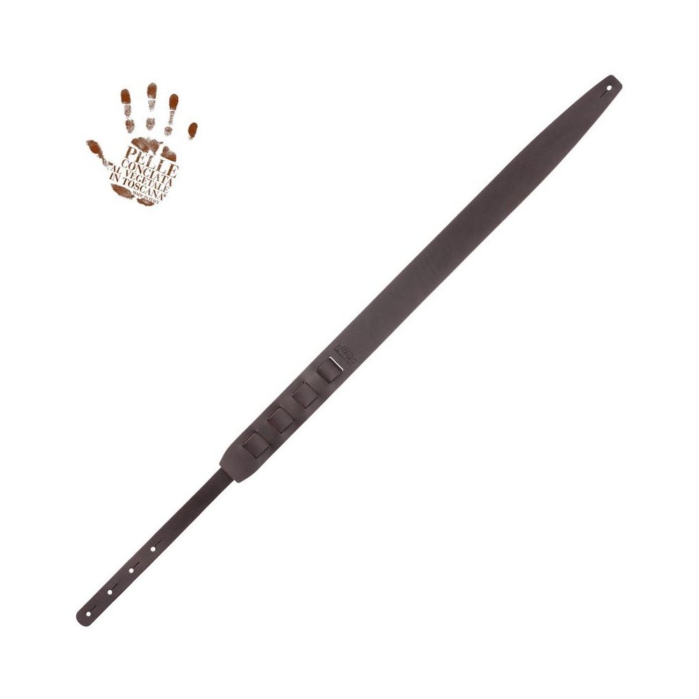 Magrabo Holes Hc Core Leather Ebony 6 Cm Premium Guitar Strap