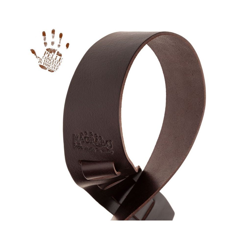 Magrabo Holes Hc Core Leather Ebony 6 Cm Premium Guitar Strap