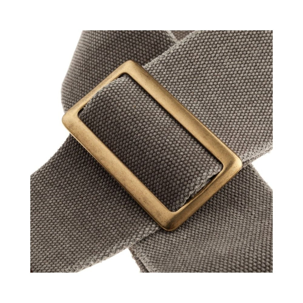 Magrabo Stripe Sc Cotton Washed Grey 8 Cm, Recta Brass Buckle Premium Guitar Strap