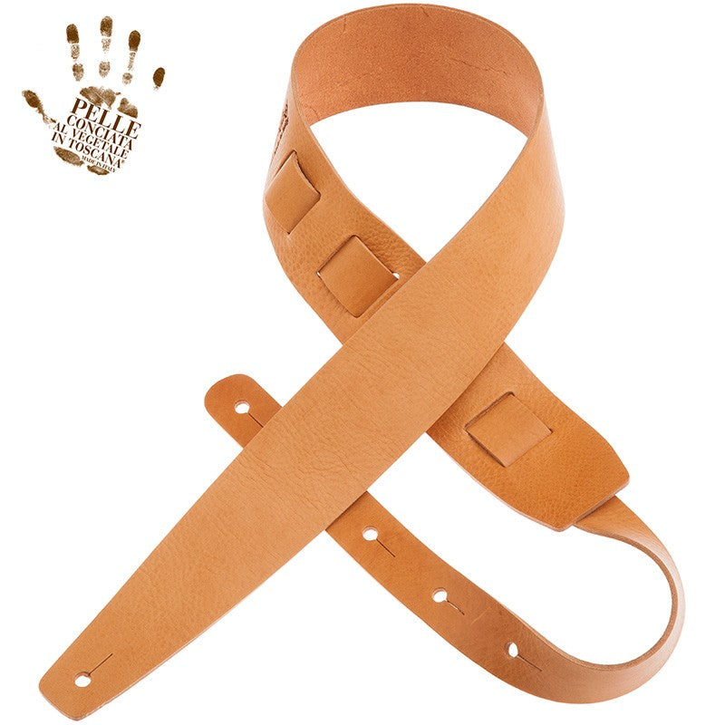 Magrabo Holes Hc Core Leather Light Brown 6 Cm Premium Guitar Strap