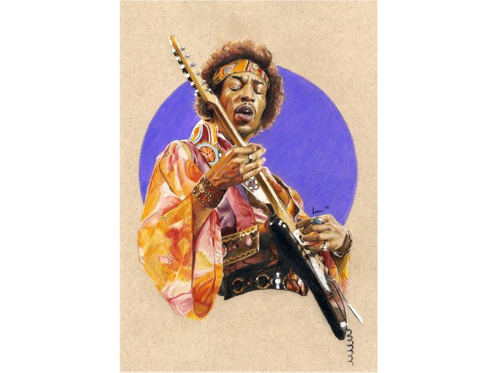 Jimi Hendrix - Iconic Art (by Ian MacDougall)