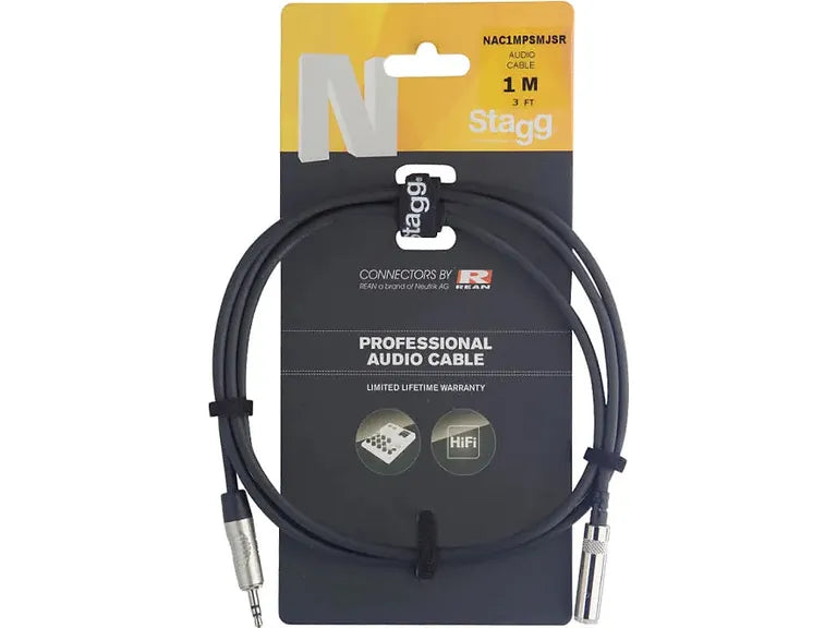 Stagg N series audio cable, mini jack/mini jack (m/f), stereo, 3 m (10')