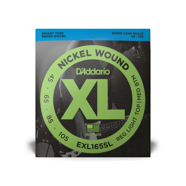 DAddario 45-105 Regular Light Top/Medium Bottom, Super Long Scale, XL Nickel Bass Strings