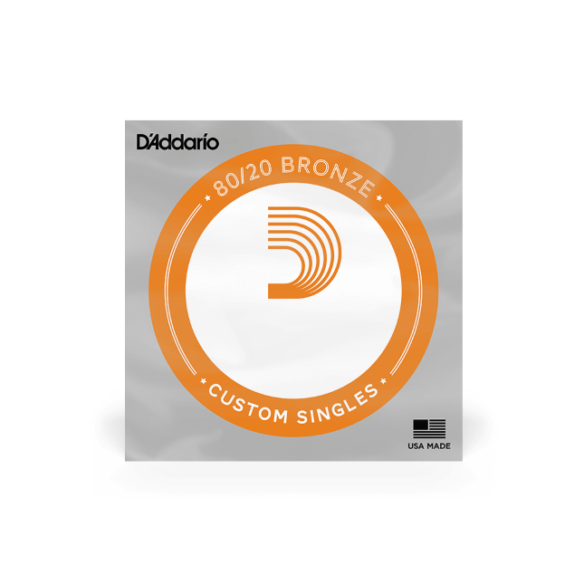 D'Addario BW024 Bronze Wound Acoustic Guitar Single String, .024