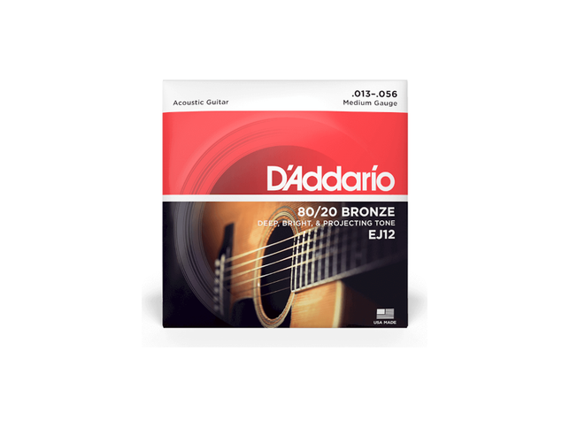 DAddario 13-56 Medium, 80/20 Bronze Acoustic Guitar Strings