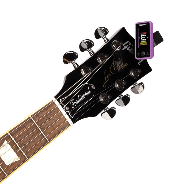 D'Addario Eclipse Headstock Guitar Tuner, Purple