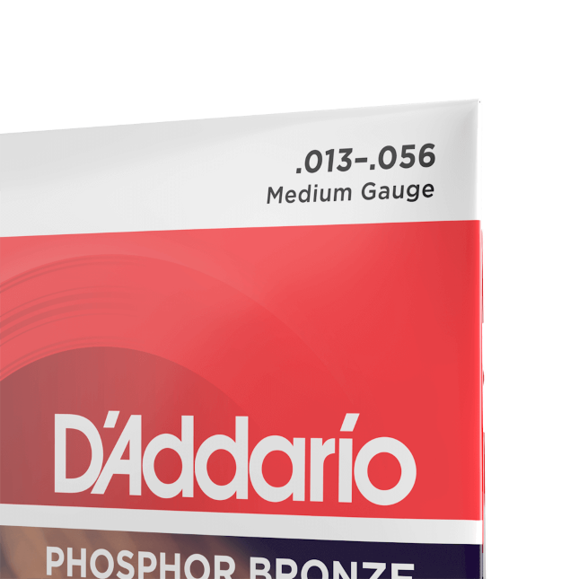 D'Addario 13-56 Medium, Phosphor Bronze Acoustic Guitar Strings