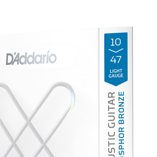 D'Addario 10-47 Light 12-String, XS Phosphor Bronze Coated Acoustic Guitar Strings
