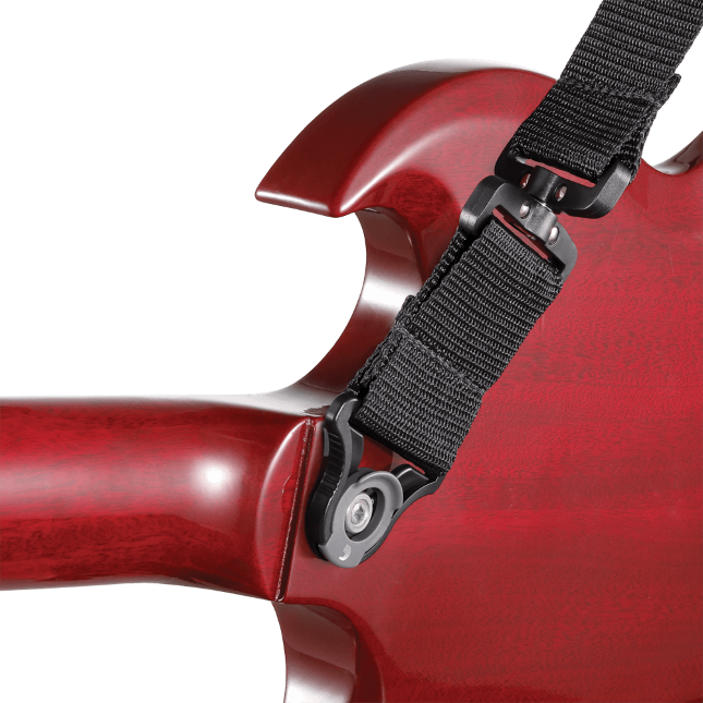 D'Addario Auto Lock Swivel Polypro Guitar Strap, Black