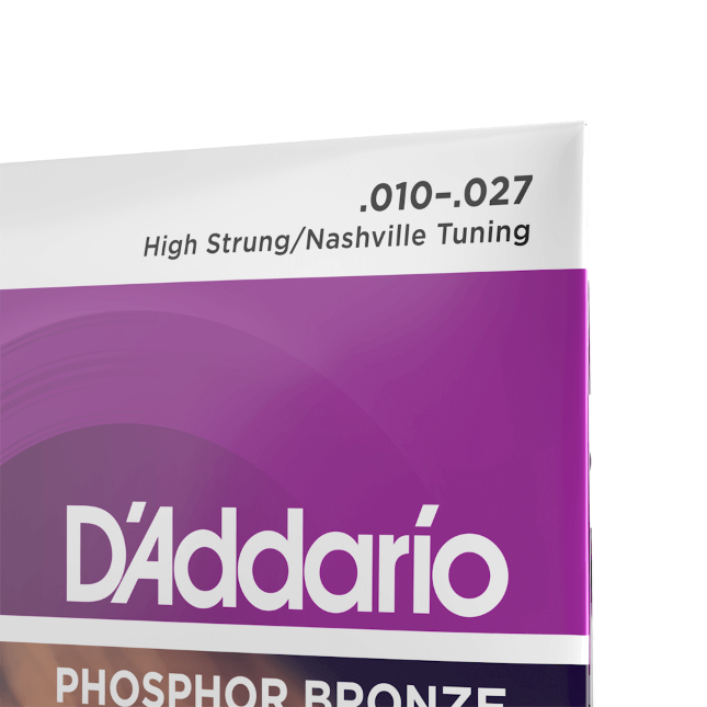 DAddario 10-27 High Strung/Nashville Tuning, Phosphor Bronze Acoustic Guitar Strings
