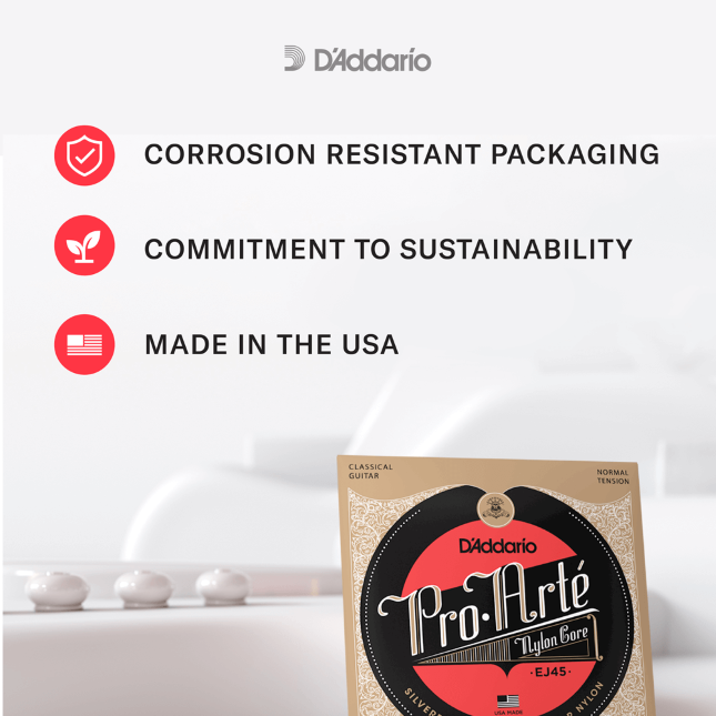 D'Addario Light Tension, Pro-Arté Nylon Classical Guitar Strings
