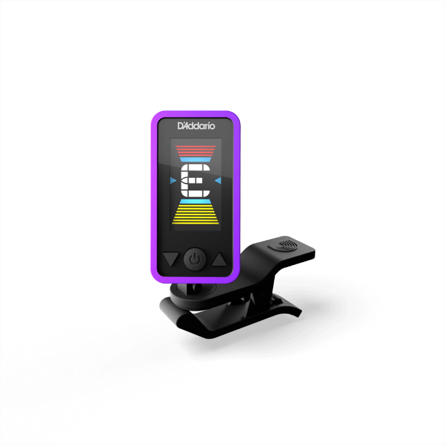 D'Addario Eclipse Headstock Guitar Tuner, Purple