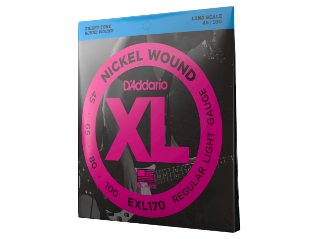 DAddario 45-100 Regular Light, Long Scale, XL Nickel Bass Strings