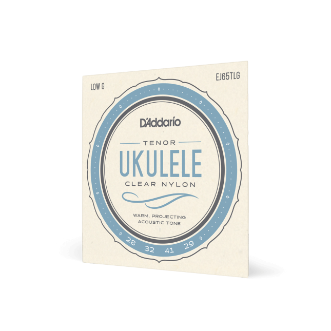 D'Addario EJ65TLGPro-Arté Custom Extruded Nylon Ukulele Strings, Tenor Low-G