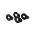 D'Addario Flex Lock Strap Block, 4-Pk Black