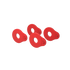 D'Addario Flex Lock Strap Block, 4-Pk Red
