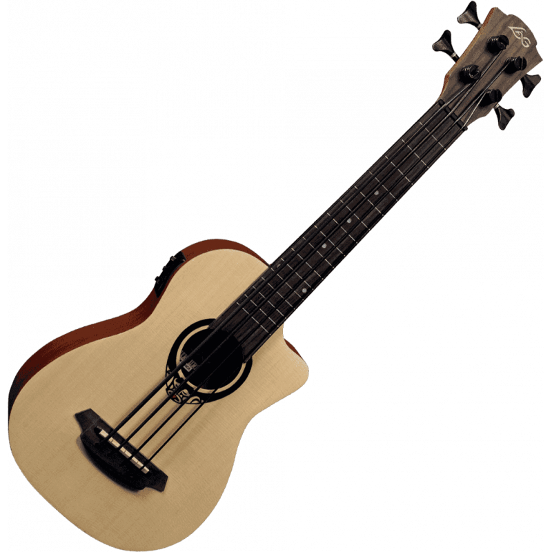 LAG Mini Fretless Cutaway Electro Bass With Case