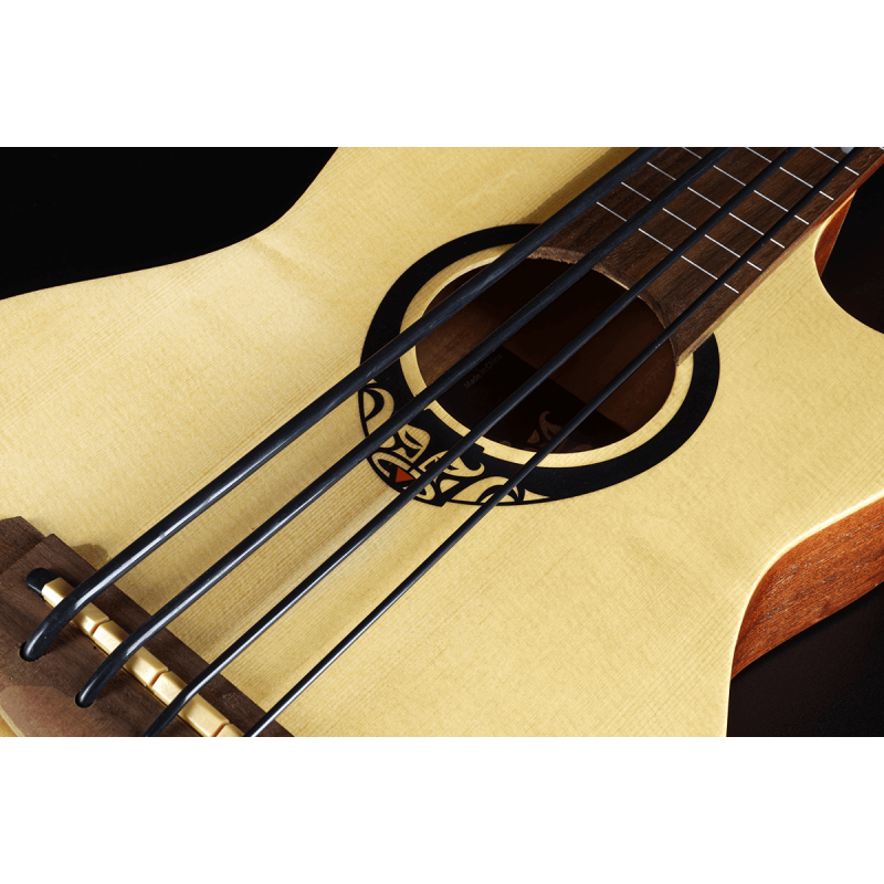LAG Mini Fretless Cutaway Electro Bass With Case