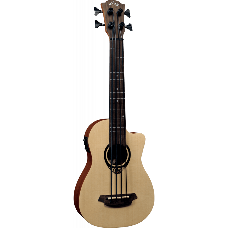 LAG Mini Fretless Cutaway Electro Bass With Case