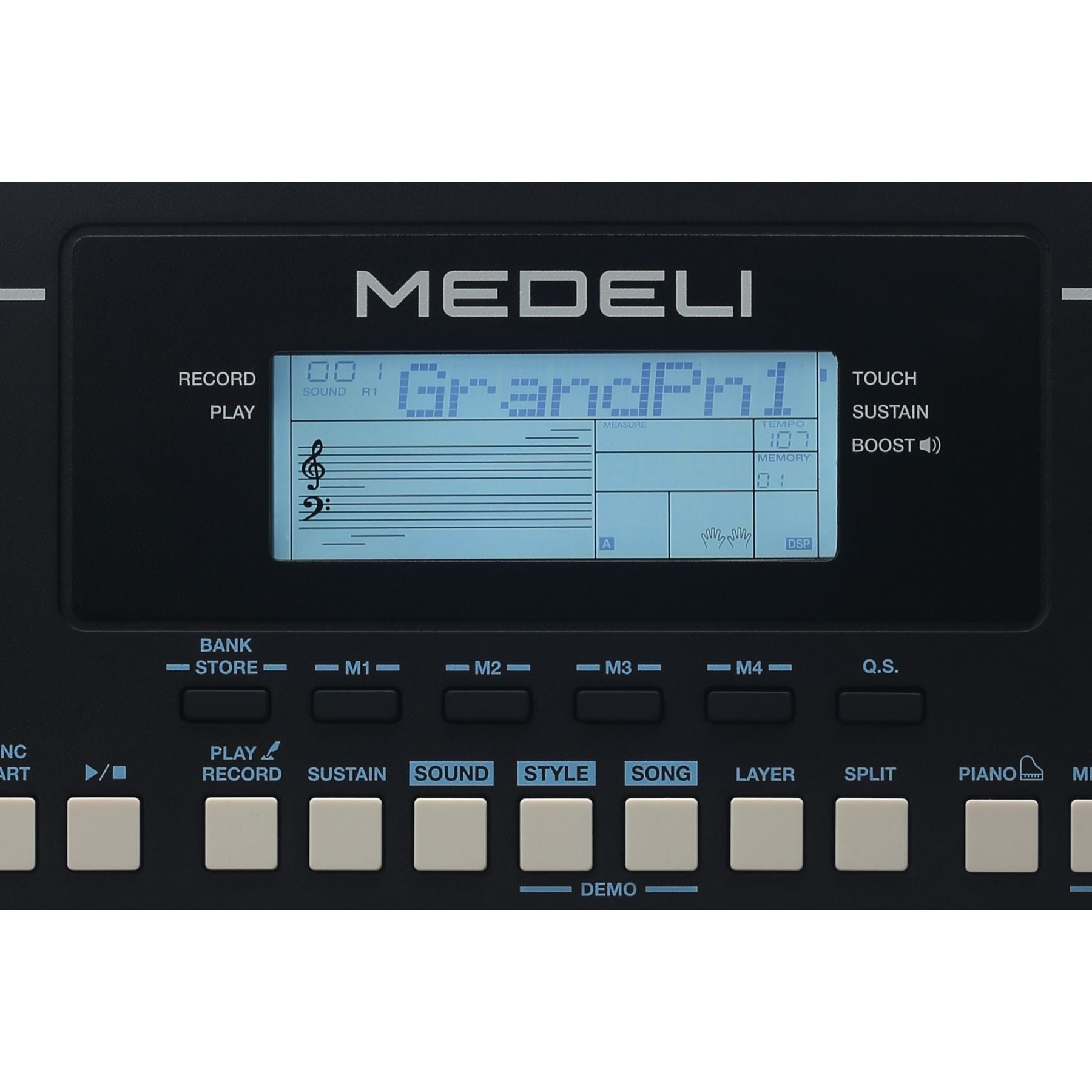 Medeli Millennium Series Keyboard 61 Key in Black