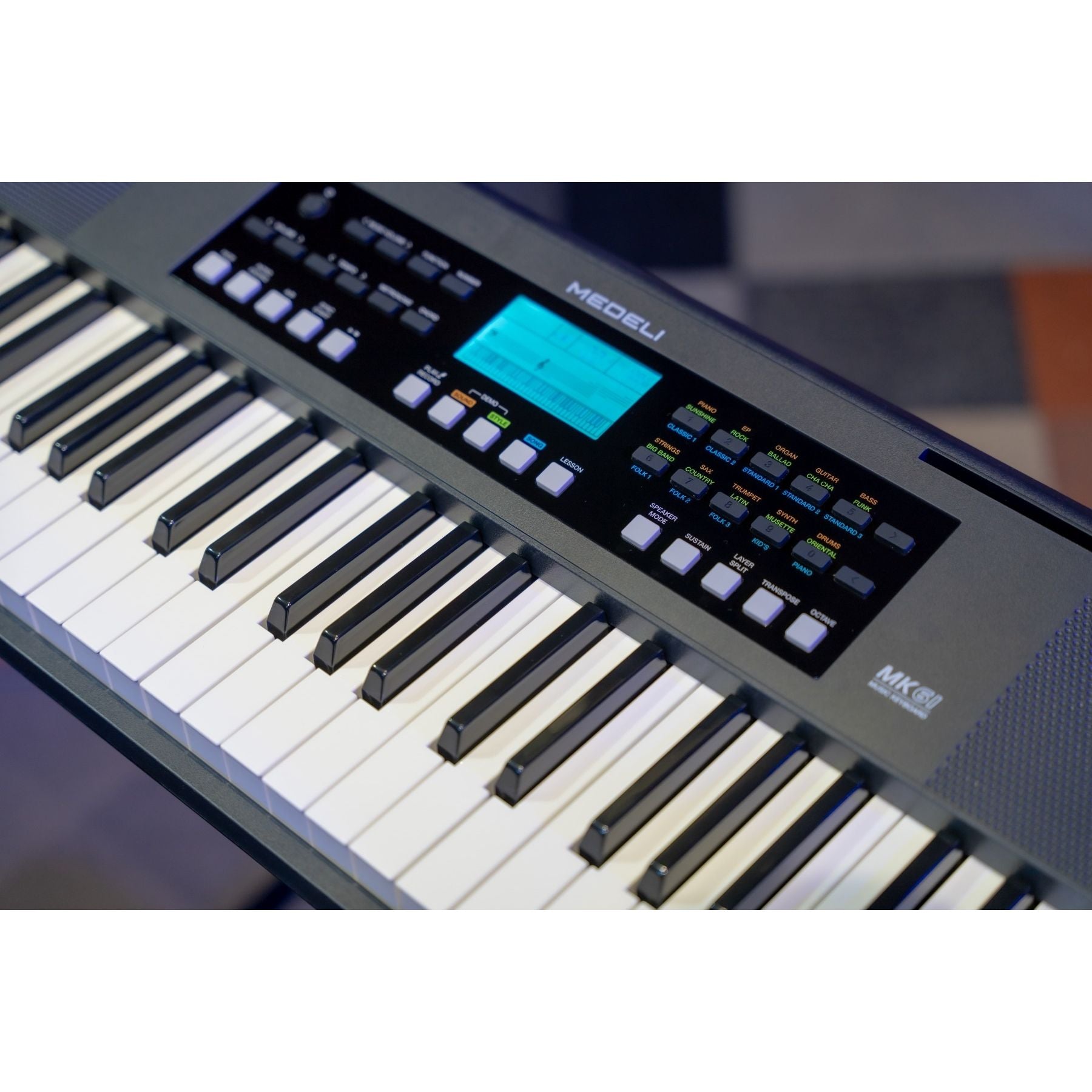 Medeli Nebula Series Keyboard 61 Key in Black