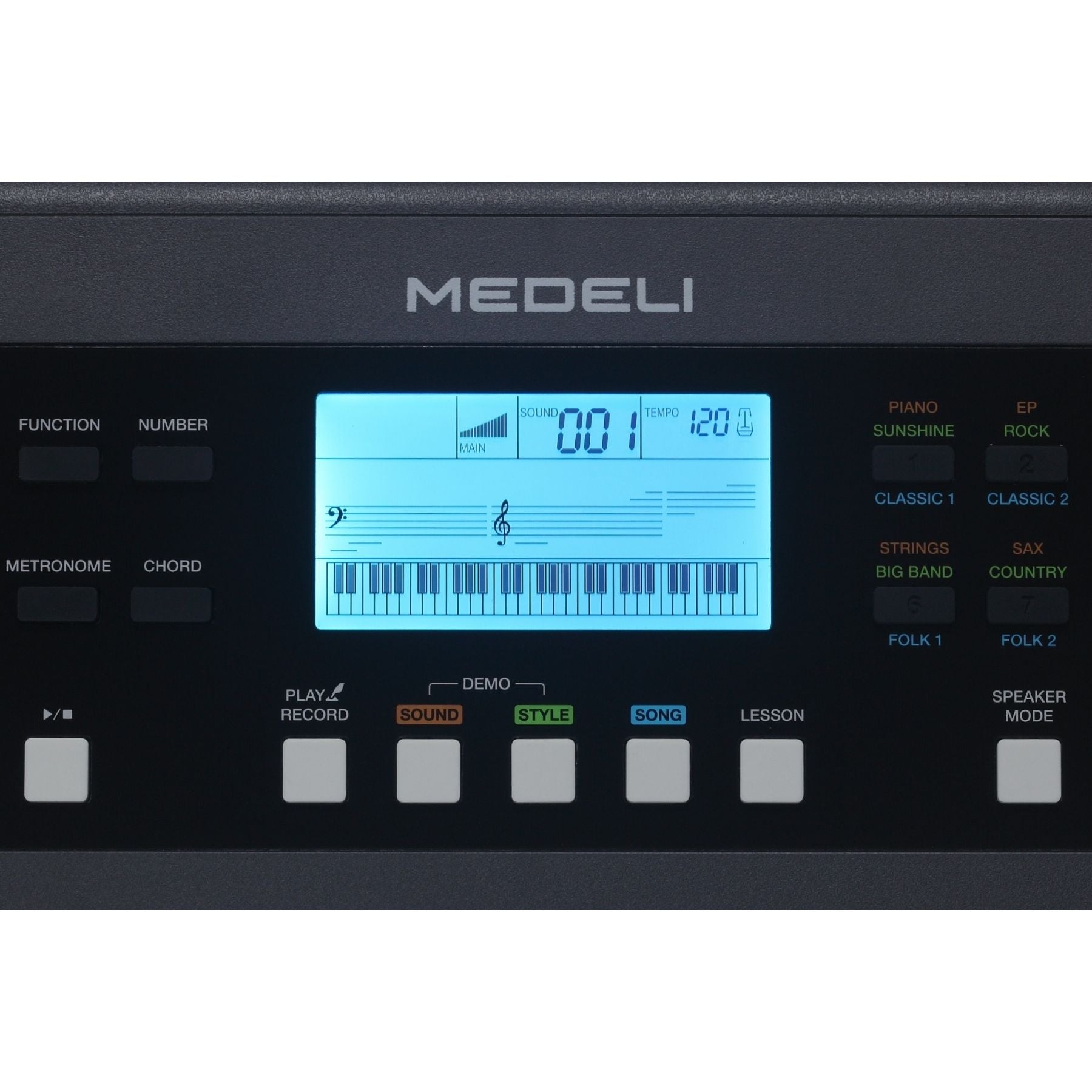 Medeli Nebula Series Keyboard 61 Key in Black