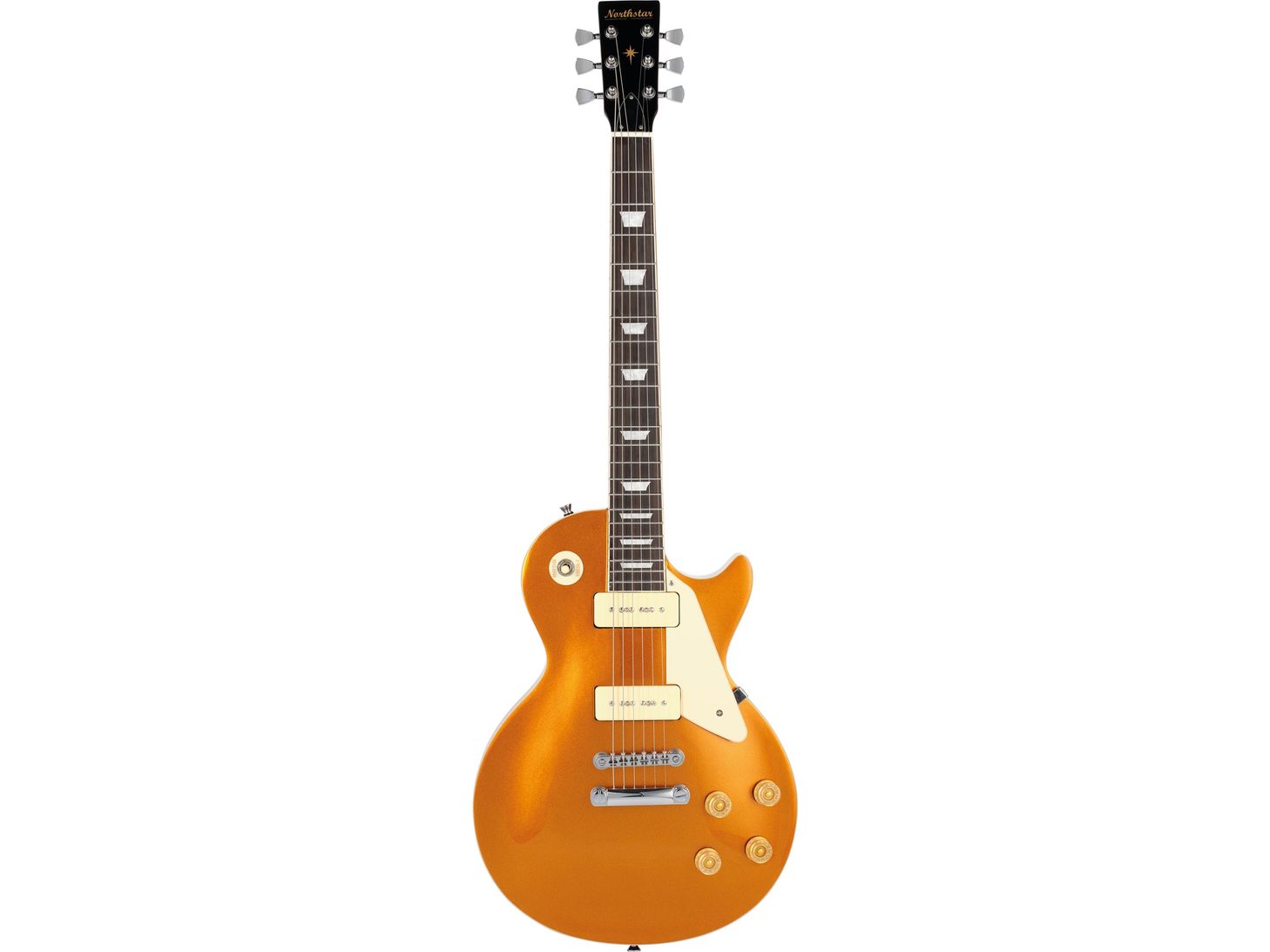 Northstar Electric Guitar Set Neck, Metallic Gold Top