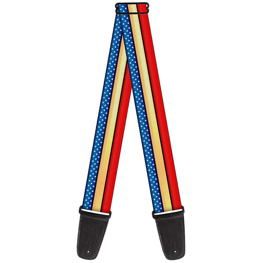 Buckle Down Wonder Woman Stripe Stars Red Gold Blue White