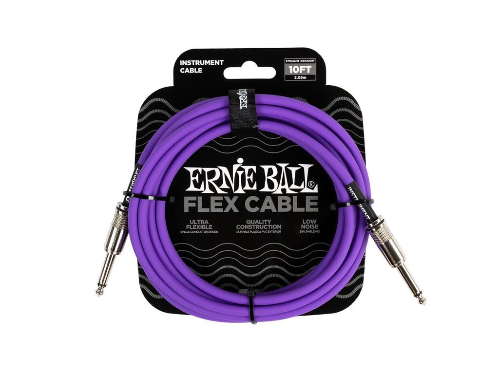 Erine Ball Flex Instrument Cable Straight/Straight 10ft - Purple
