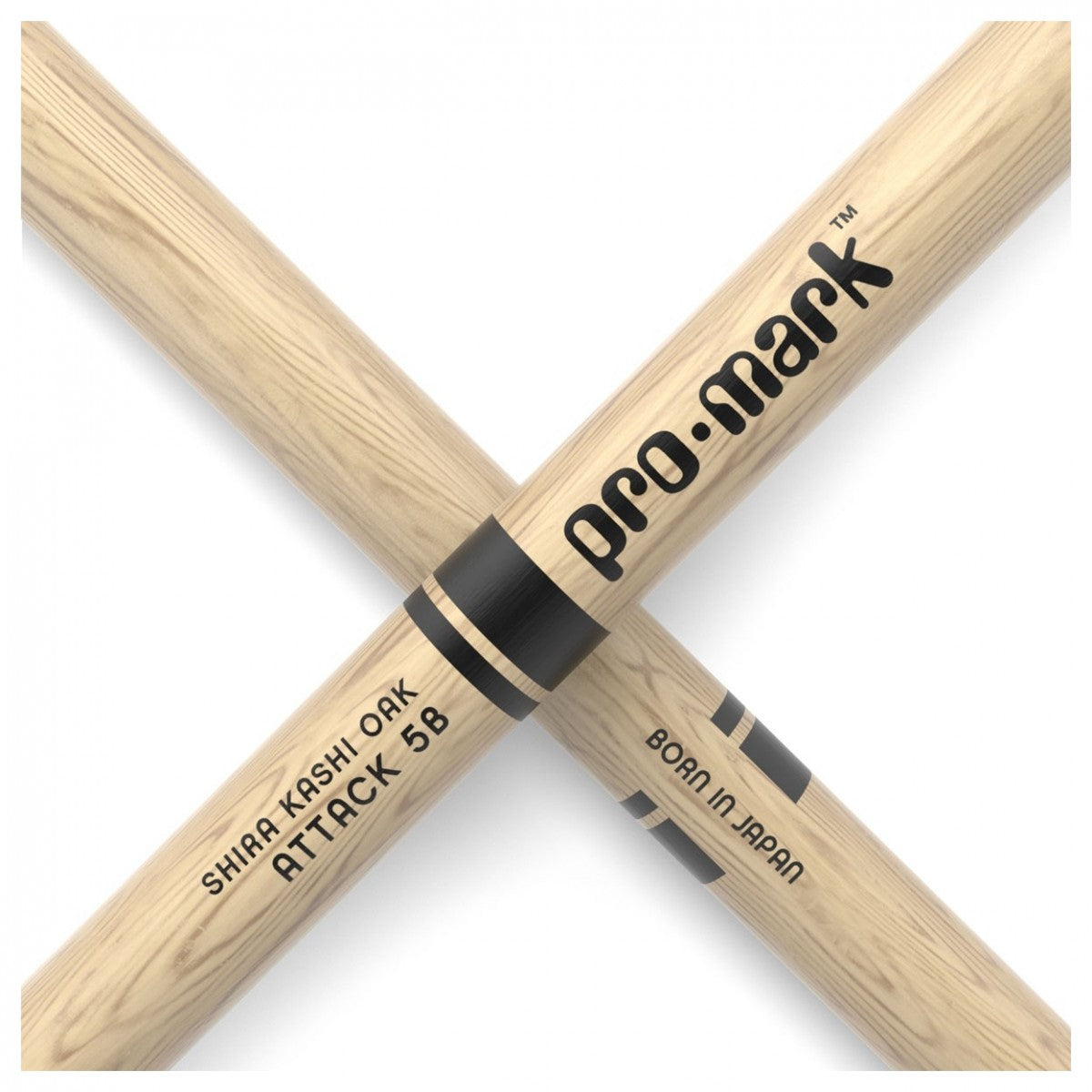 ProMark Classic Attack 5B Shira Kashi Oak Drumstick, Oval Wood Tip