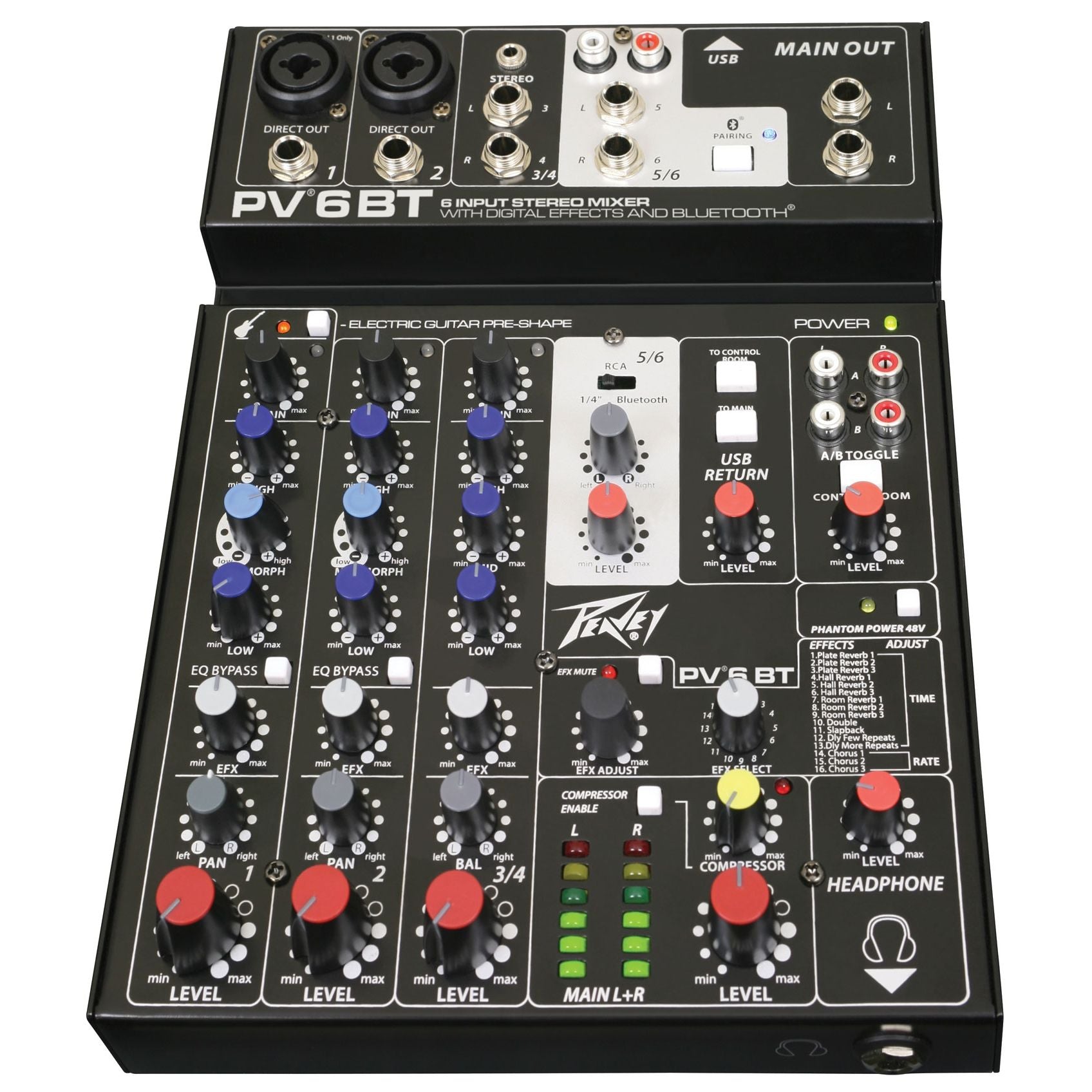Peavey Mixer PV 6 BT (bluetooth)