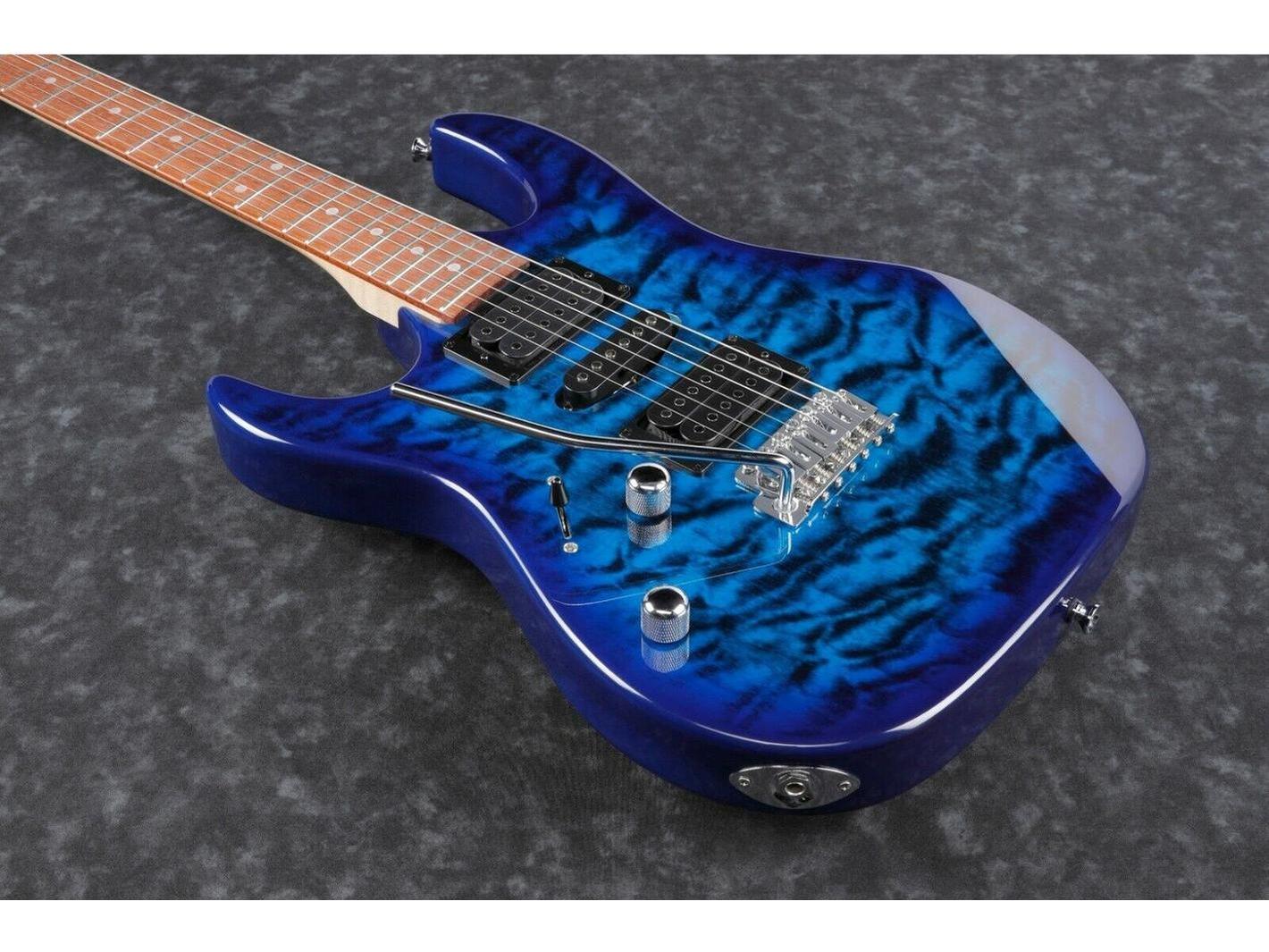 Ibanez RG GIO Series GRX70QA-TBB Electric Guitar - Transparent Blue Burst - Left Handed