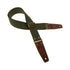 Magrabo Stripe SC Entry Dark Green 5 cm Terminals Brown Brass buckle Premium Guitar Strap