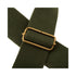 Magrabo Stripe SC Entry Dark Green 5 cm Terminals Brown Brass buckle Premium Guitar Strap