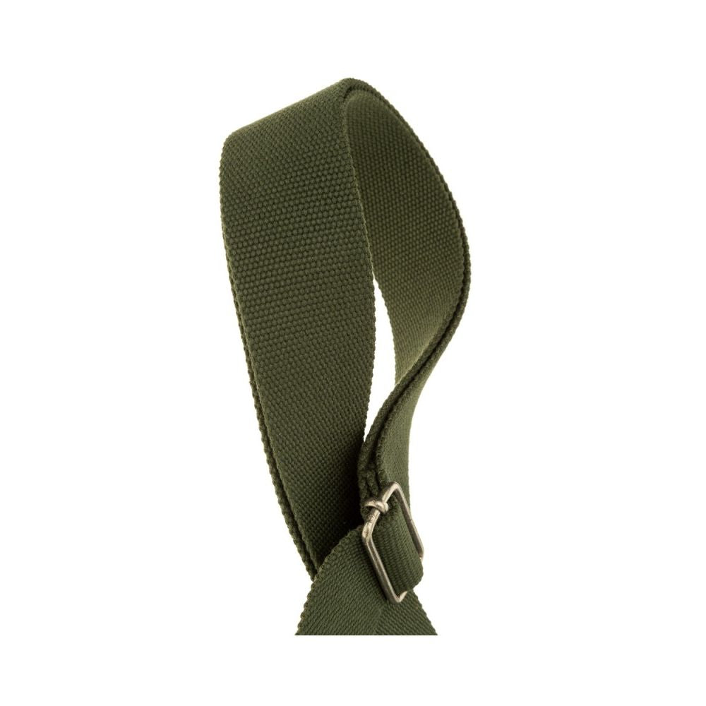 Magrabo Stripe SC Entry Dark Green 5 cm Terminals Black Silver buckle Premium Guitar Strap
