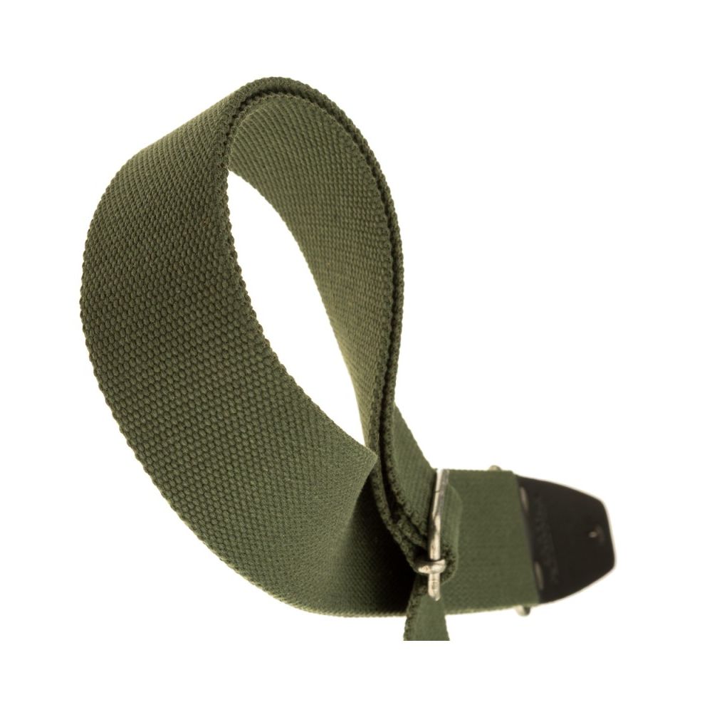 Magrabo Stripe SC Entry Dark Green 5 cm Terminals Black Silver buckle Premium Guitar Strap