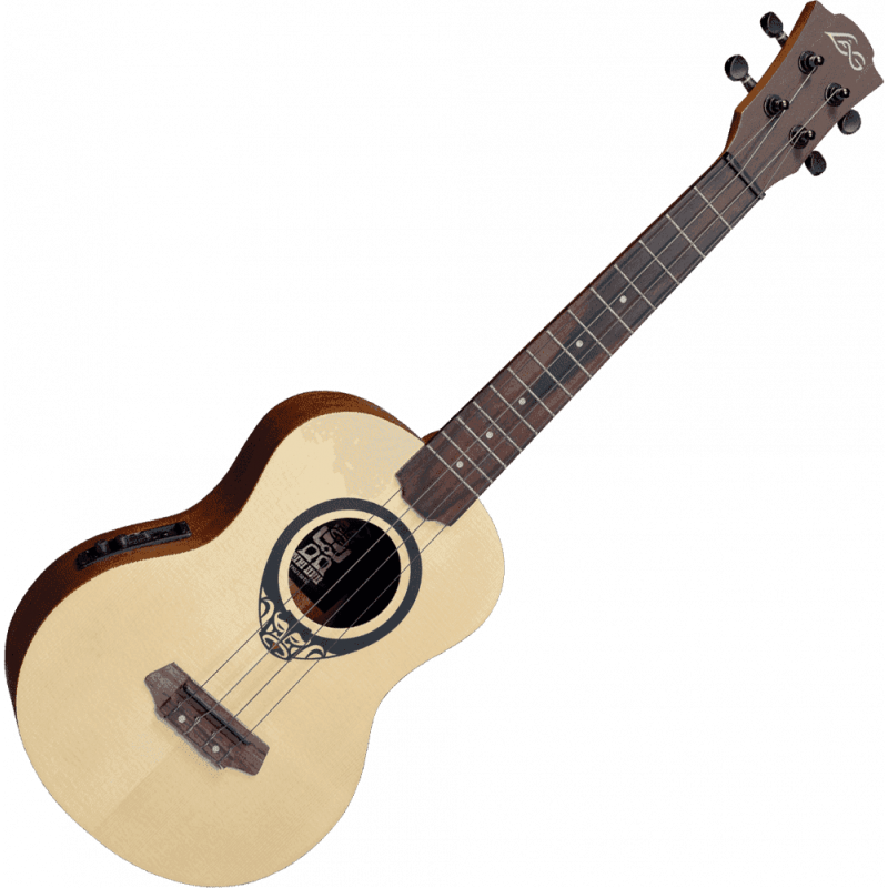 LAG Tenor Slim Arched Back Ukulele With Case