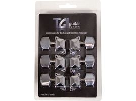 TGI Machineheads for Acoustic Guitar 3 a Side in Nickel