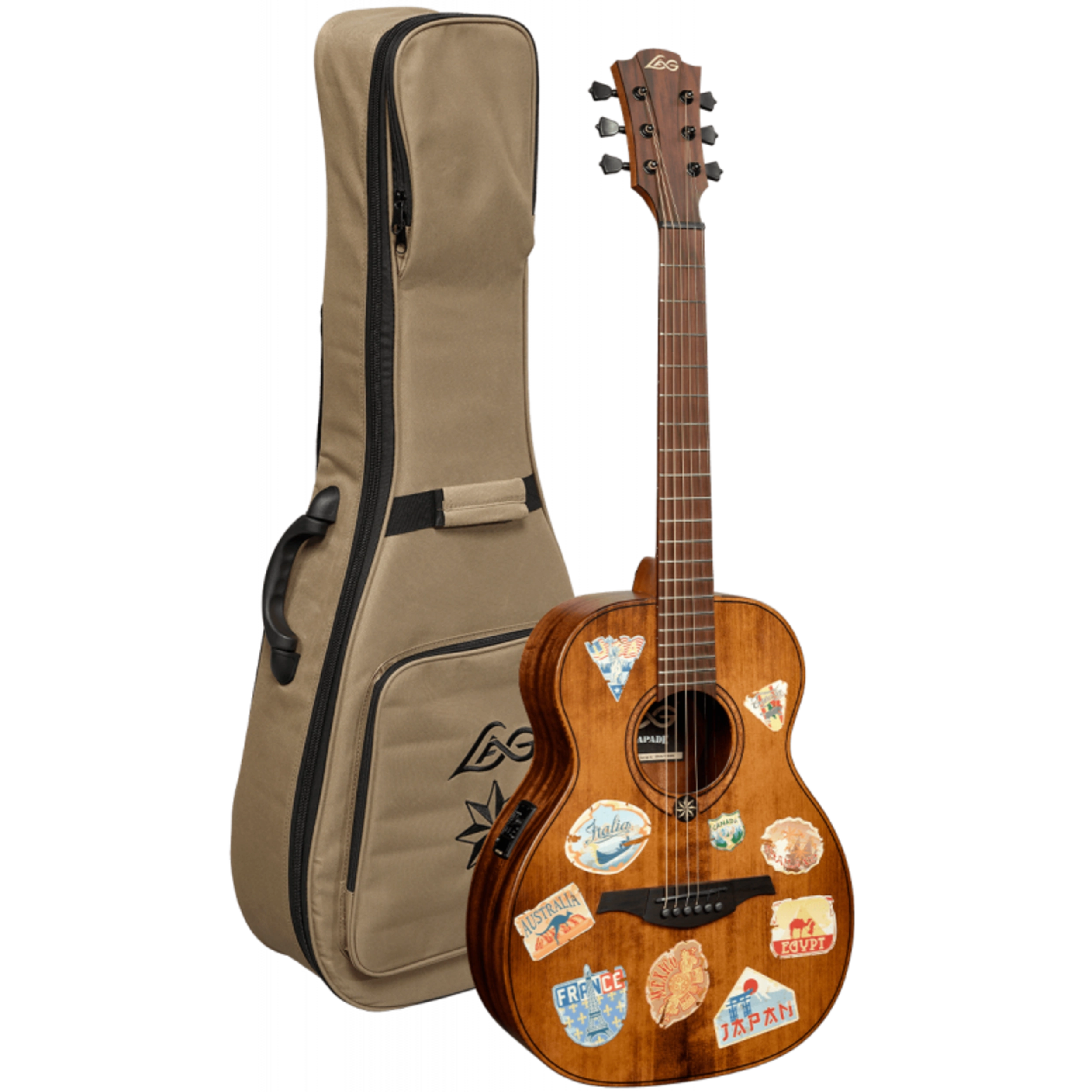 LAG Escapade Globe Trotter Travel Electro Acoustic Guitar