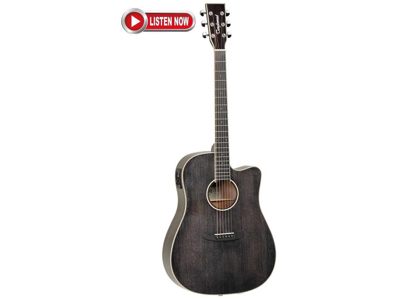 Tanglewood Winterleaf TW5 E BS Dreadnought Electric Acoustic Guitar Black Shadow