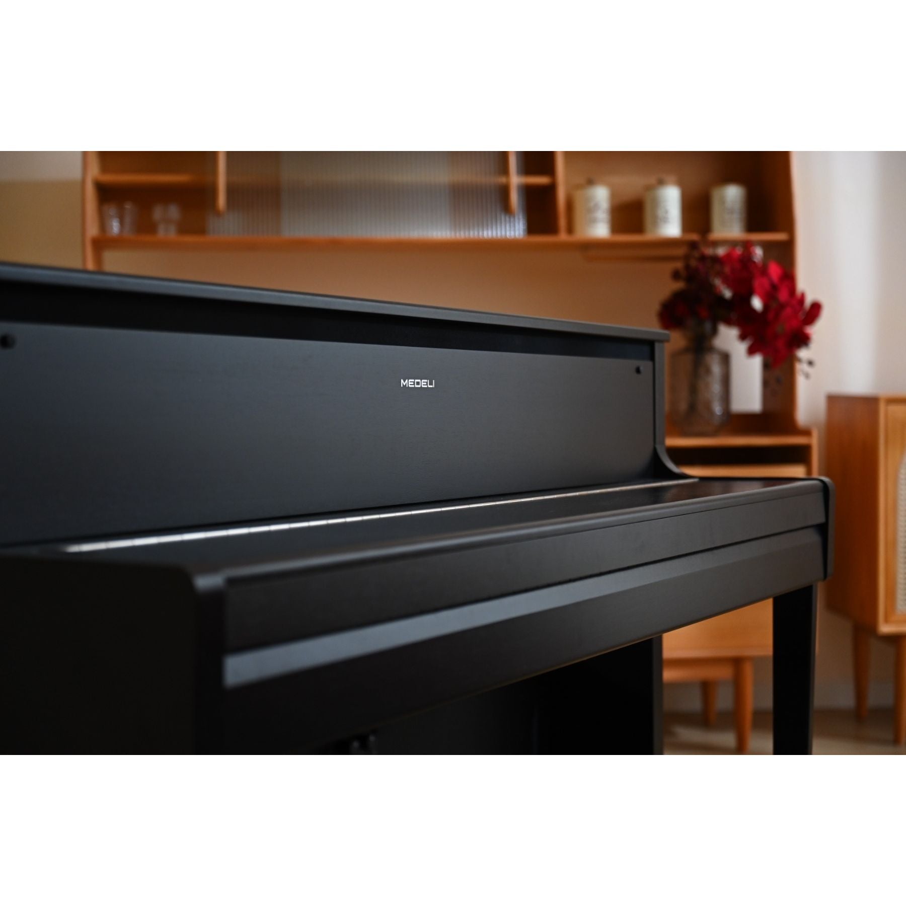 Medeli Forte Series Digital Upright Piano Bluetooth 88 Key in Black Satin