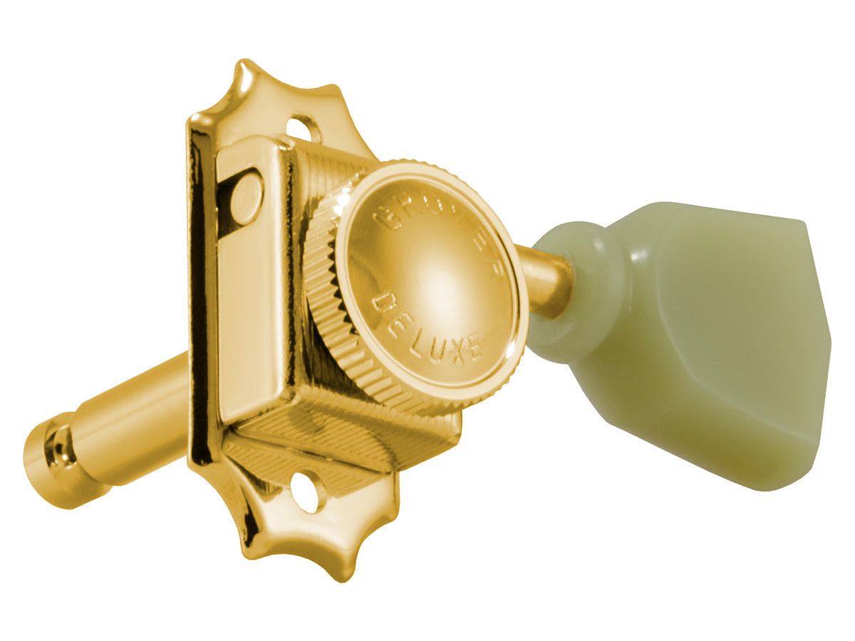 Grover Vintage Locking Keystone Machineheads ~ 3+3 ~ Gold